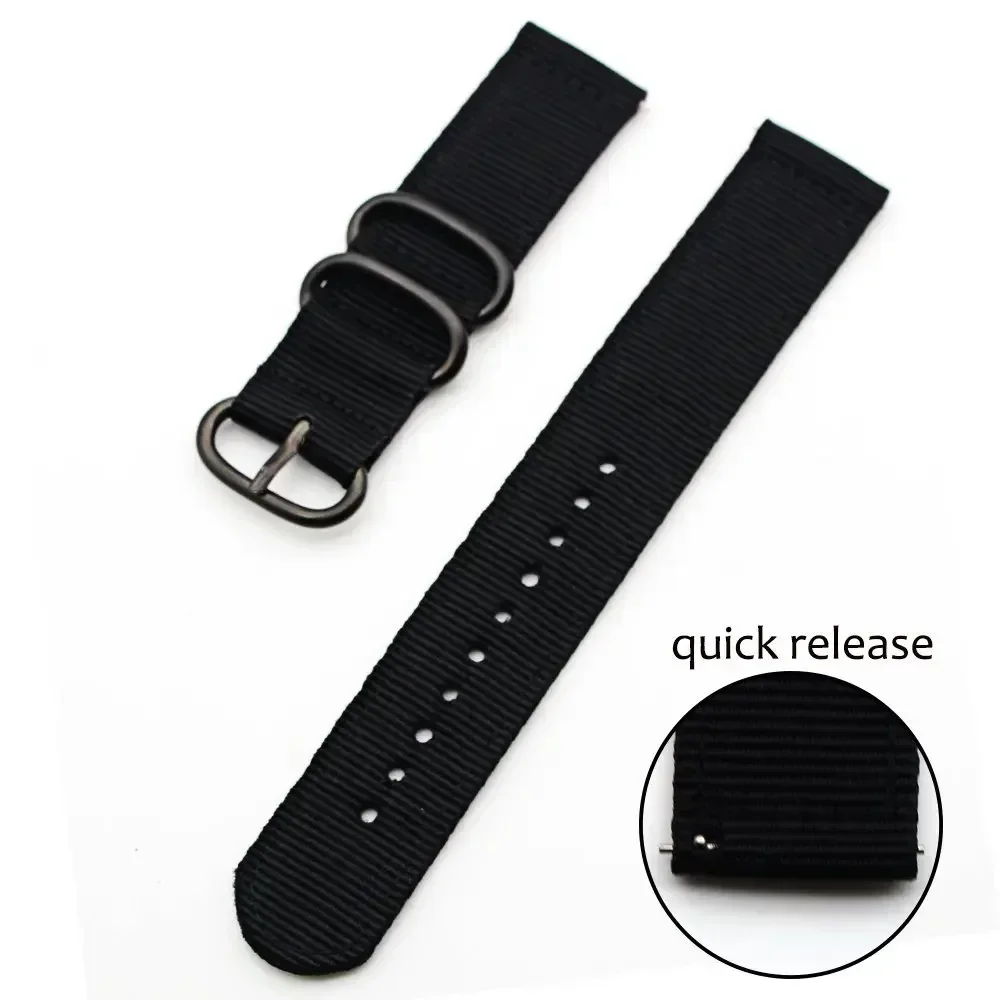 Premium Fabric Nylon Sport Loop Strap, 18-24mm Adjustable Band in Vibrant Colors