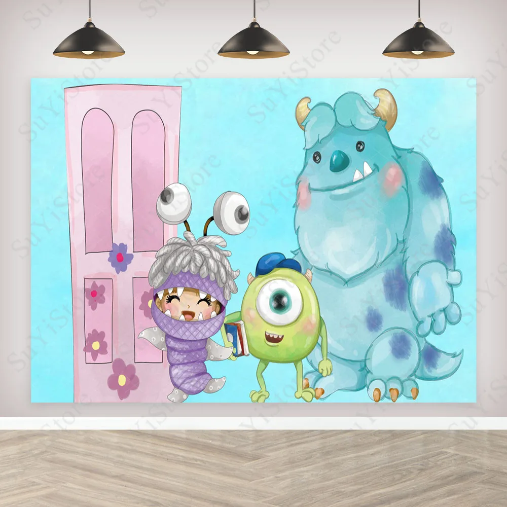 Монстры Inc фотография Фон Pixar Монстры университет Дети День Рождения Декор баннер фото фон Декор реквизит