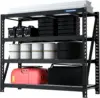 68" Ultra Wide 4-Tier Metal Garage Shelving Unit 68"W x 24"D x 65"H 7200 LBS Capacity, Heavy Duty Storage Utility Rack 1