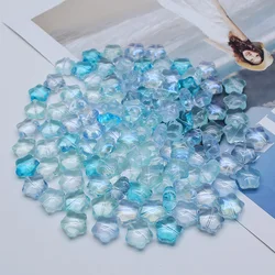 Colorful Five - Pointed Star Glass Beads - Set of 10 (9 - 10pcs)
