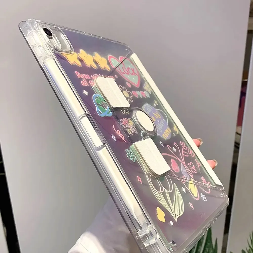 Sleek Transparent Protective Case for Tablets with Pencil Holder