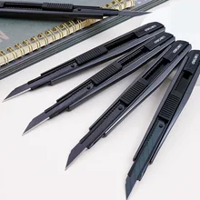 

New Aluminum Alloy Utility Knife Metal Blade Self-locking Design Sharp Angle with Fracture Knife Cutter Art Knife Stationery