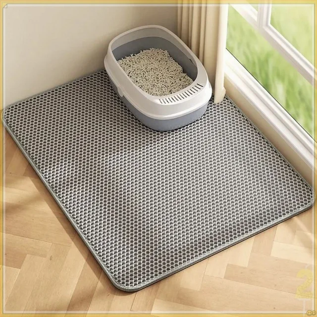 Cat Litter Mat Anti-carry-out Filter Anti-splash Dirty Basin Pet Double-layer Anti-urine Toilet Mat Easy To Clean and Non-slip Cat Litter Mat Anti-carry-out Filter Anti-splash Dirty Basin Pet Double-layer Anti-urine Toilet Mat Easy To Clean and Non-slip