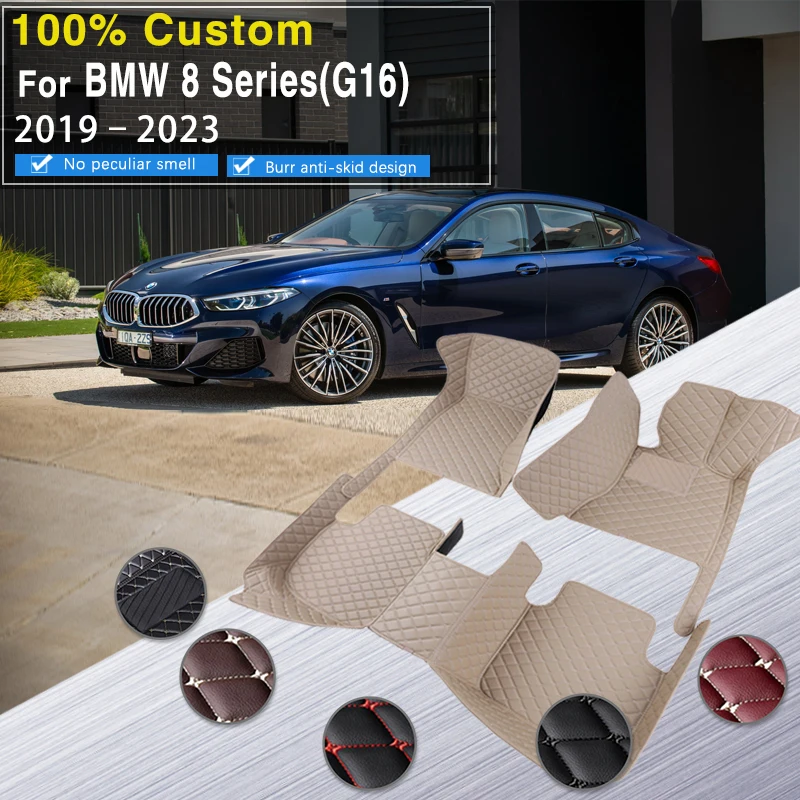 Leder Auto Boden Matten Für BMW 8 Serie Gran Coupe G16 2019 2020