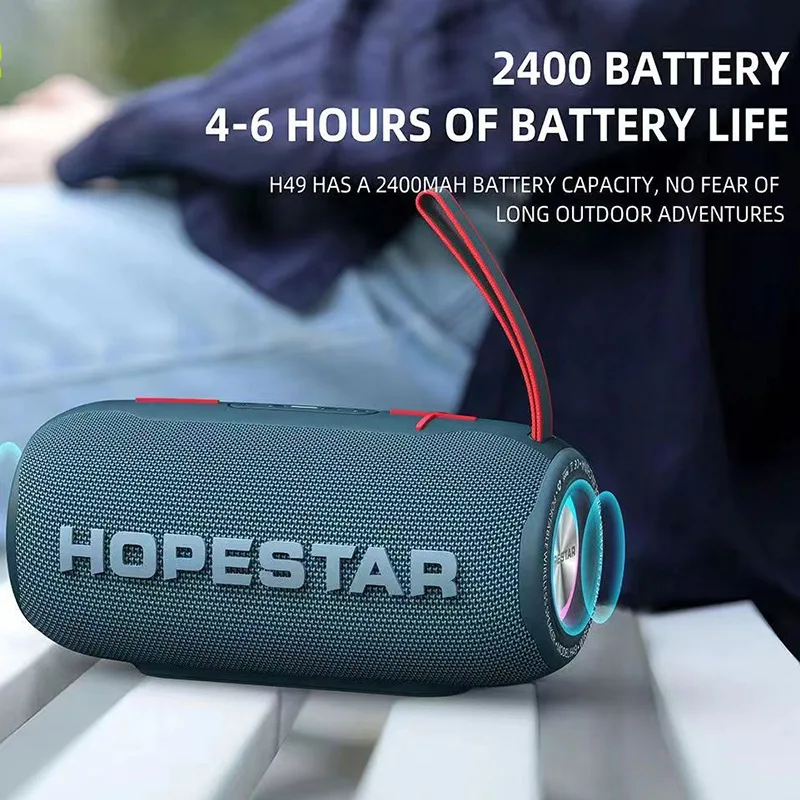

HOPESTAR H49 Portable Wireless Outdoor Sound Waterproof Stereo Subwoofer Bluetooth Speaker Sport Plug-in Radio Caixa De Som