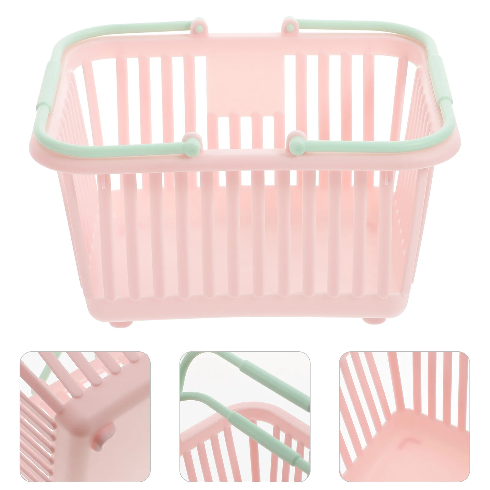 

Toddmomy Small Plastic Baskets Portable Shower Basket Grocery Baskets With Handles Plastic Beach Tote Small Basket