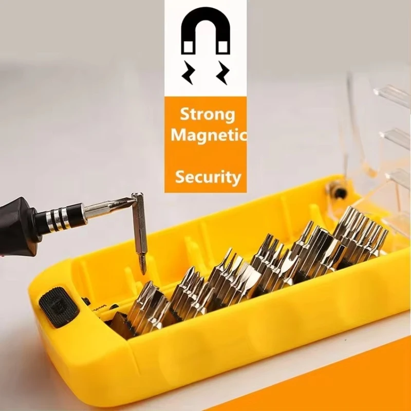 37 In 1 Precision Screwdriver Set Handle Bit Set Bits Portable Torx Slotted Bits for Electric Repair Tools Kit for Cell Phone