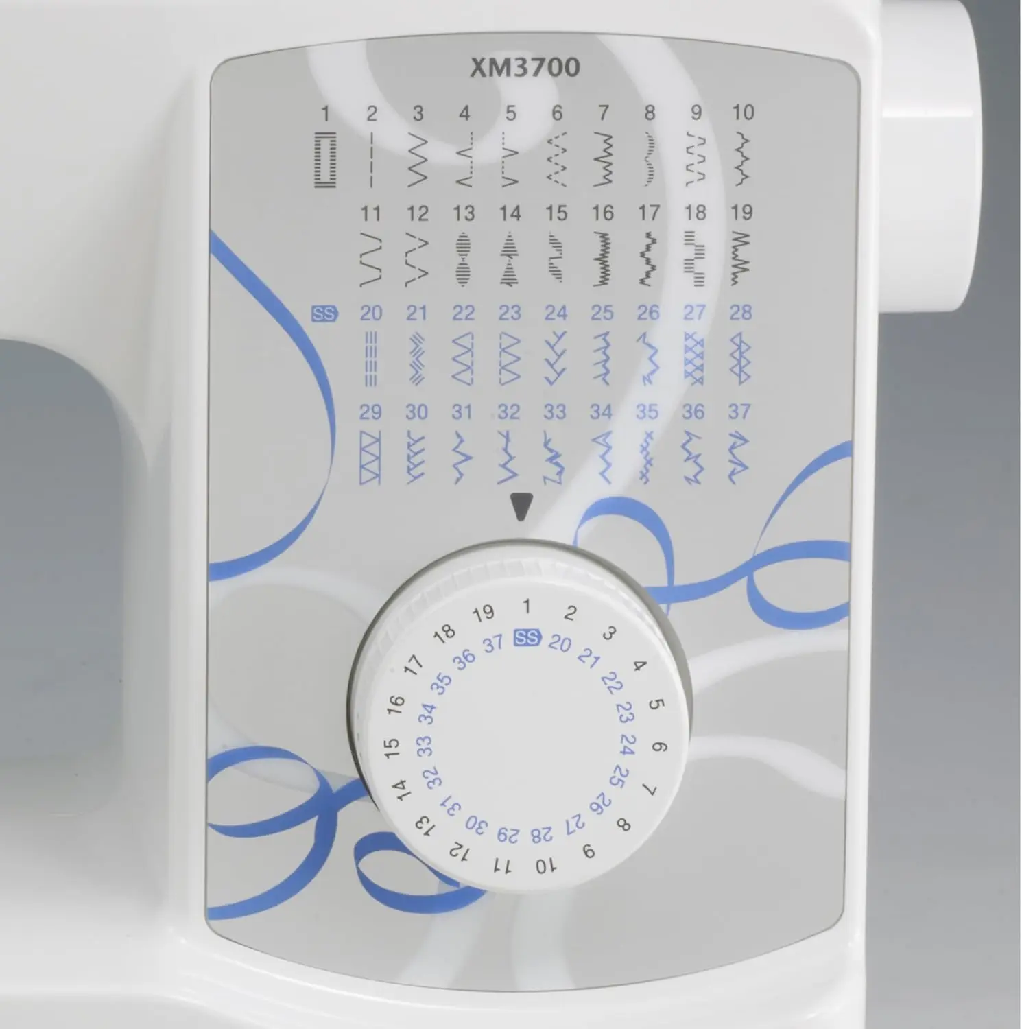 Xm3700 Machine, 37 Built-In Stitches, 5 Included Sewing Feet, 17.5 X 7.6 X 14.25 Inches, White 2