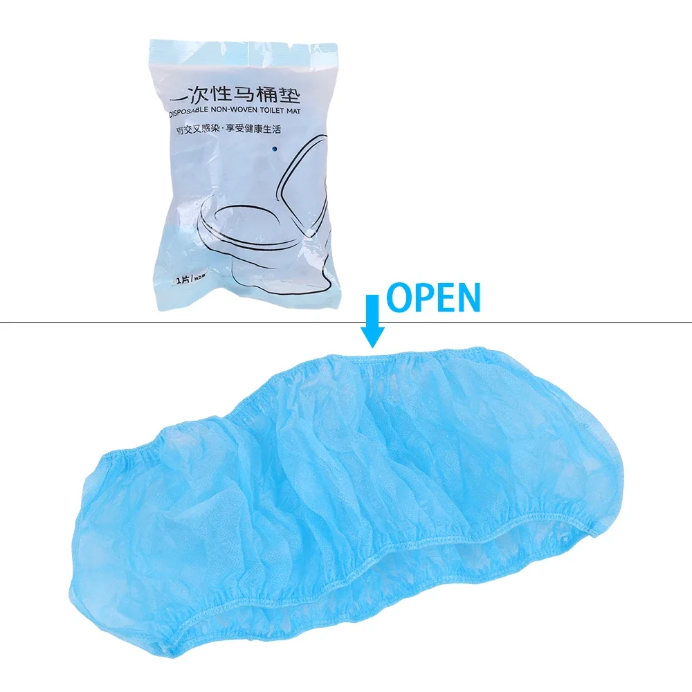 Safety Non-woven Fabric Disposable Toilet Seat Covers  Waterproof Toilet Paper Pads Mat Cover for Maternity Hospital Bathroom 5