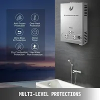 Chauffe-eau au GPL SIHAO 6L 8L 10L 12L 16L 18L, système d'eau chaude instantanée à la demande pour propane et butane, usage domestique 2