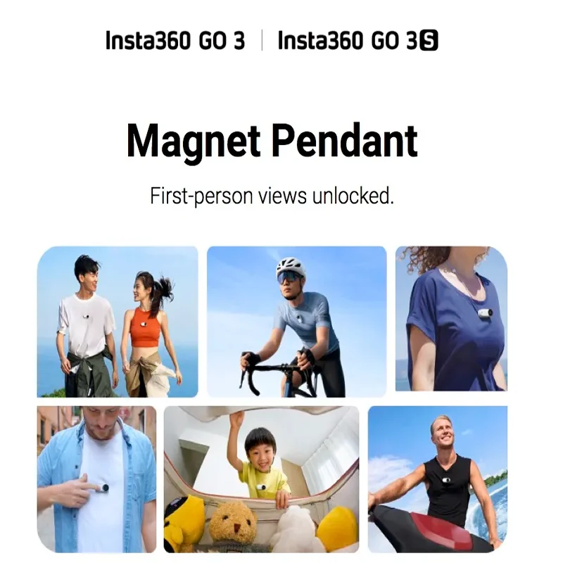 오리지널 인스타360 GO 3S 마그넷 펜던트 POV 목걸이 브래킷 실리콘 랜야드 각도 조절 인서트 (인스타 360 GO 3 & GO3S 액세서리용)