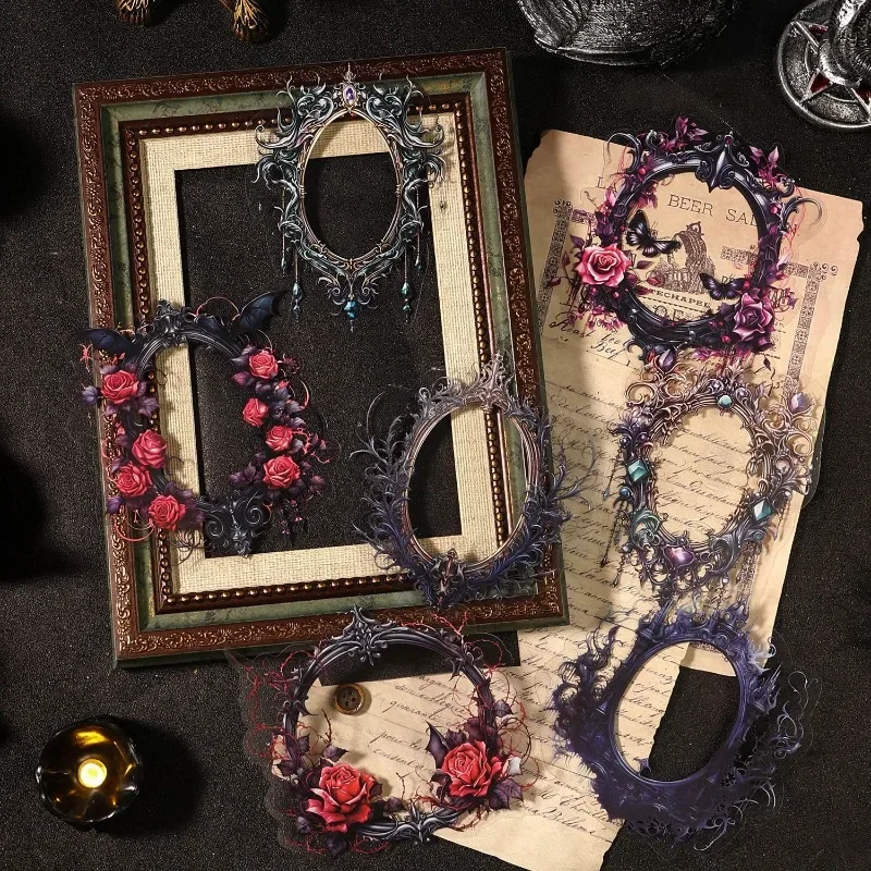 

10 листов, искусственная сумка, готическое древнее зеркало, шепот, ретро-справочник, материал, коллаж, основа, фотоальбом 172*118 мм