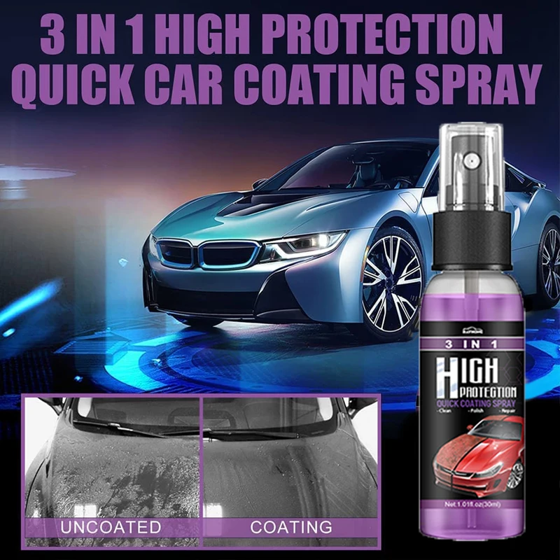 

3 In 1 Quick Car Ceramic Coating Spray Car Paint Scratch Repair Remover Auto Nano Ceramic Coating Polishing Spraying Wax 30ml