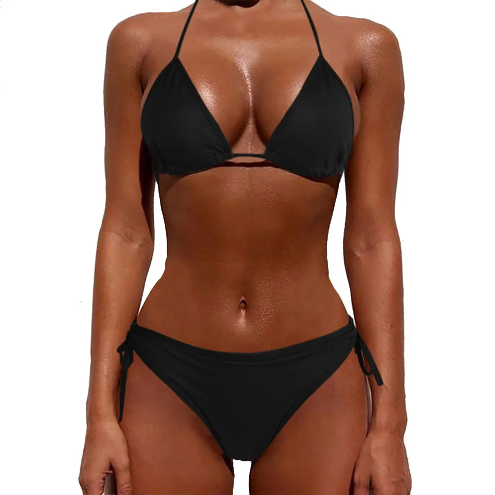 Conjunto de Bikini Bandage con Push Up para mujer, brasileño, traje de baño, ropa de playa, bikinis| | - AliExpress
