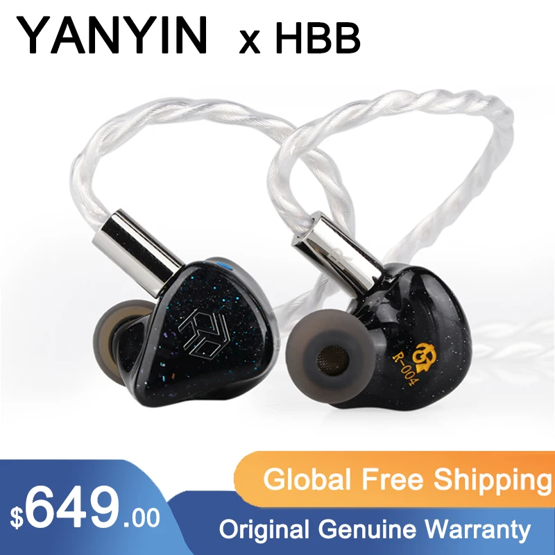 

Yanyin x HBB Mahina 2EST + 4BA + 1DD Tribrid Earphone Hifi In-Ear Monitor