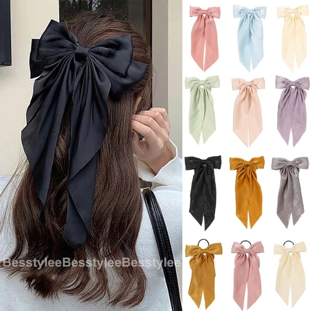 Large Bows Elastic Hair Bands Ties For Women Girls Bowknot Ponytail Rubber  Bands Scrunchies Hair Bows Clips Gum Hair Accessories - Scrunchie -  AliExpress