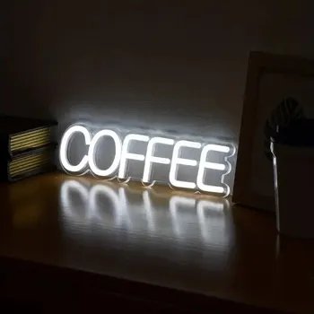 White Coffee LED Neon Sign