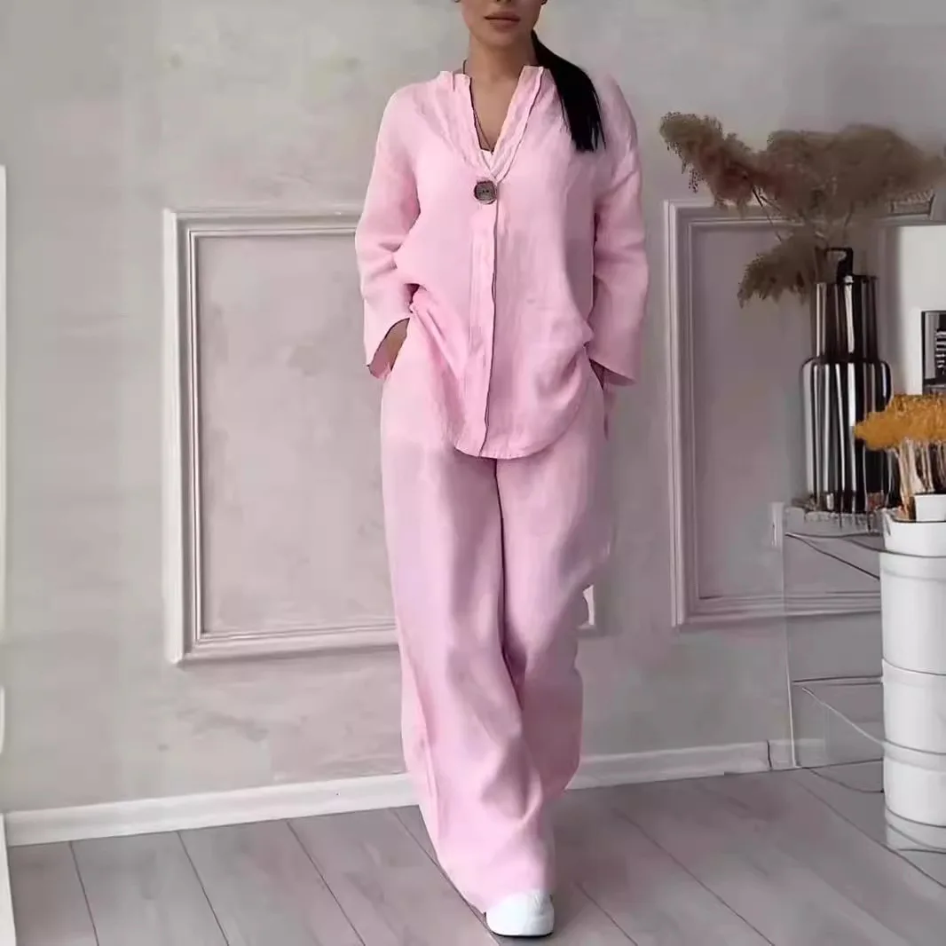【美品】Mediam Linen Shalwar Pants / Pink Lila Lounge Pants Pink – Studio Seven Designs