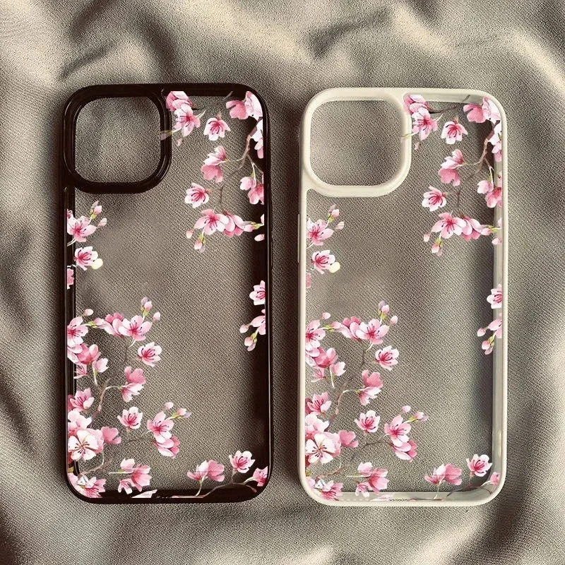 Phone Case For iPhone 17 16 15 14 11 13 12 Pro Max 7or 8 SE 17Air Magnolia Flower Shockproof Clear Hard Cover