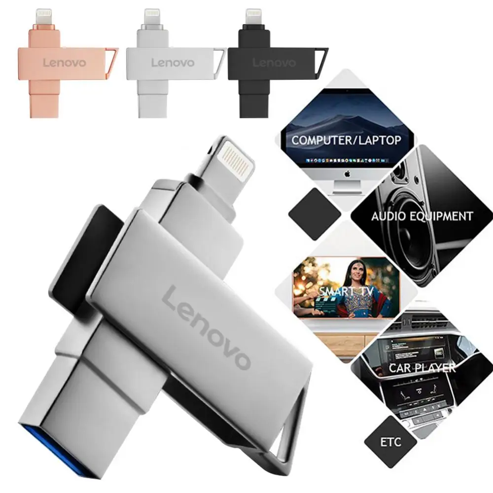 Lenovo USB 3.0 pero pohon 2TB 128GB iPhone USB blesk pohon paměť USB tyčinka pendrive 2 v 1 type-c 1TB palec pohon U kotouč pro PC