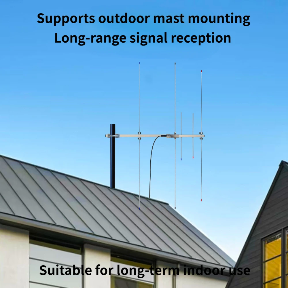 144/430 MHz VHF UHF 야기 안테나 전문 야외용 이중 주파수 지향성 인터콤 장거리 신호 수신 안테나