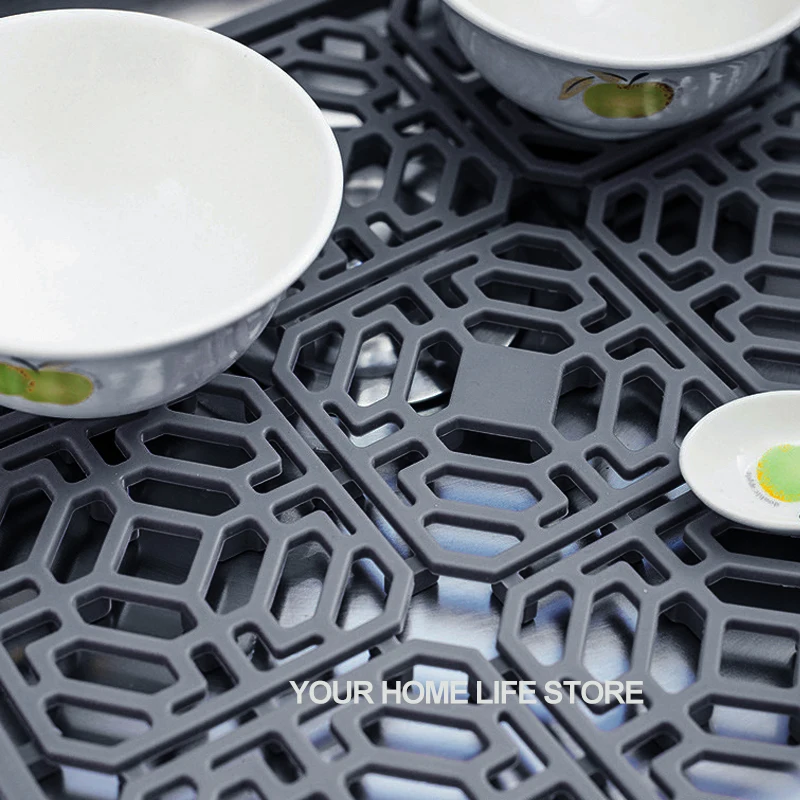 Tappetino in silicone per lavello, protezione per lavandino, griglia da cucina, pieghevole, antiscivolo, in acciaio inox o porcellana, 34,5