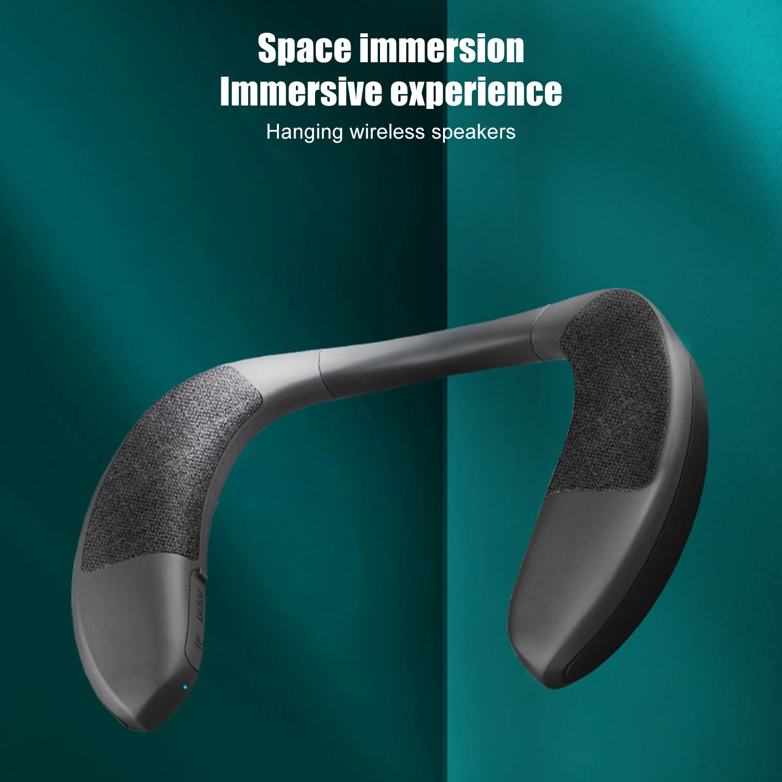 Wearable Wireless Neckband Speaker U-Shape Brand Quality True Stereo Bass Bluetooth Wireless Wearable Speaker Multifunction