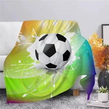 

Popular Cool Football Flannel Blanket 3D Printing Blanket for Chair Travel Camping Children Sofa Cover Winter Nap Sofa Blanket