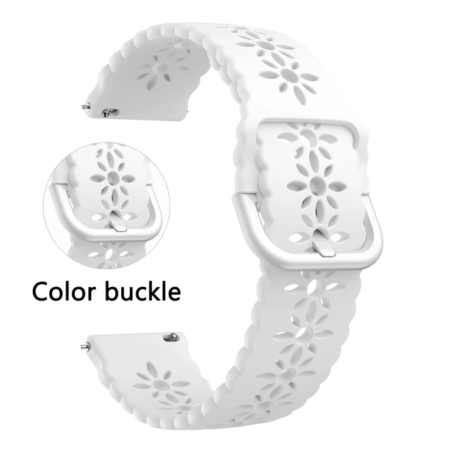 20mm Premium Silicone Smart Watch Band in Black