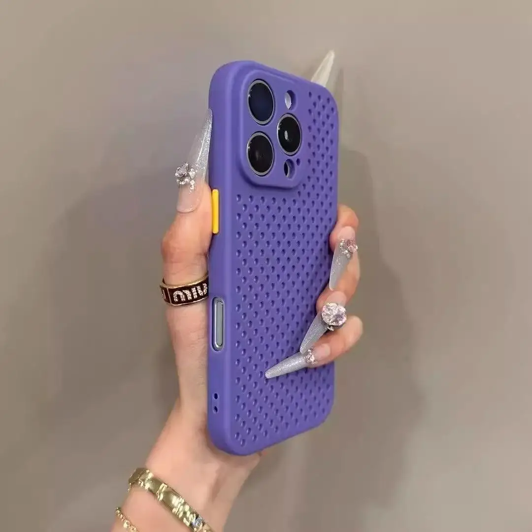 Summer Ventilated TPU Soft Shell Protective Phone Case - Mesh Breathable Design