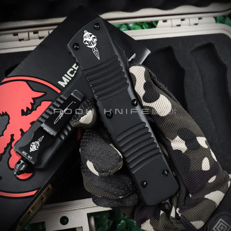 

Black Hellhound боевой тродон OTF MICRO OTF TECH тактическое снаряжение D2 Сталь CNC алюминиевая ручка EDC инструменты лучшая версия