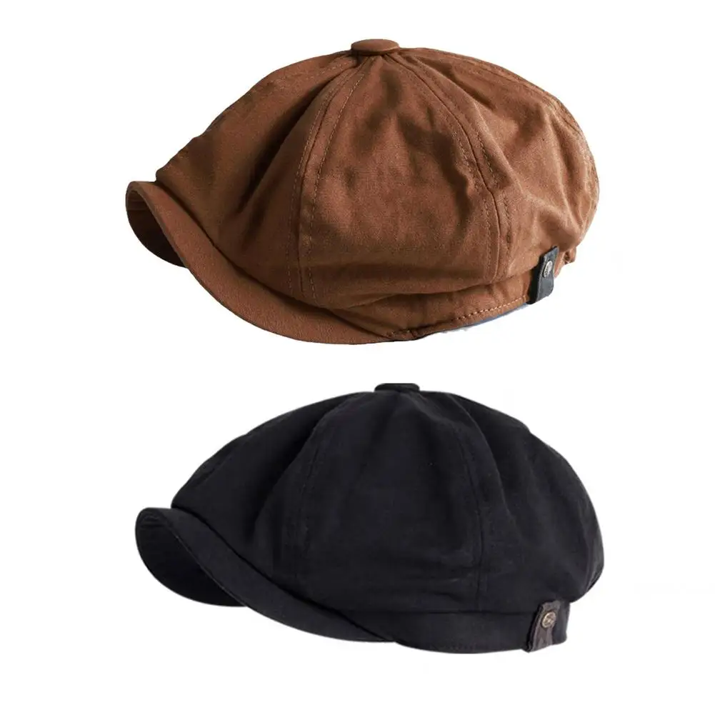 Männer Retro Baskenmütze Britischen Hut Baumwolle Ascot Kappe Khaki Männlich Frühling Sommer Vintage Marke Neue Achteckige Flache Kappe Zeitungsjunge Hut – Detail 18