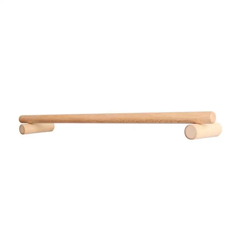 Wall-mounted Wooden Towel Rack Bath Towel Bar Hanger Bathroom Hanging Holder For Home Kitchen Storage Self