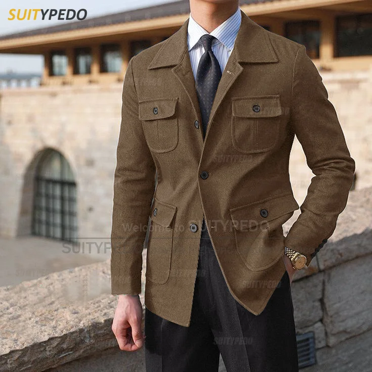 Men Denim Suit Jacket Denim Jacket Men Slim Fit