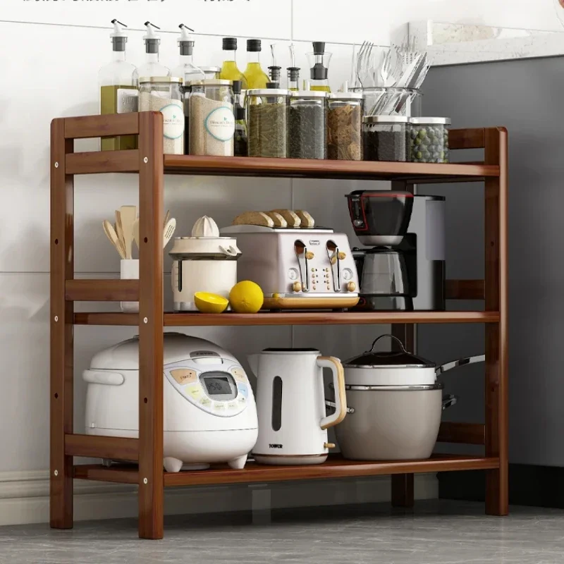 Multi-Tier Metal Shelving Rack Kitchen Storage Shelf Household Floor Standing Laundry Organizer Seasoning Holder Home storage rack