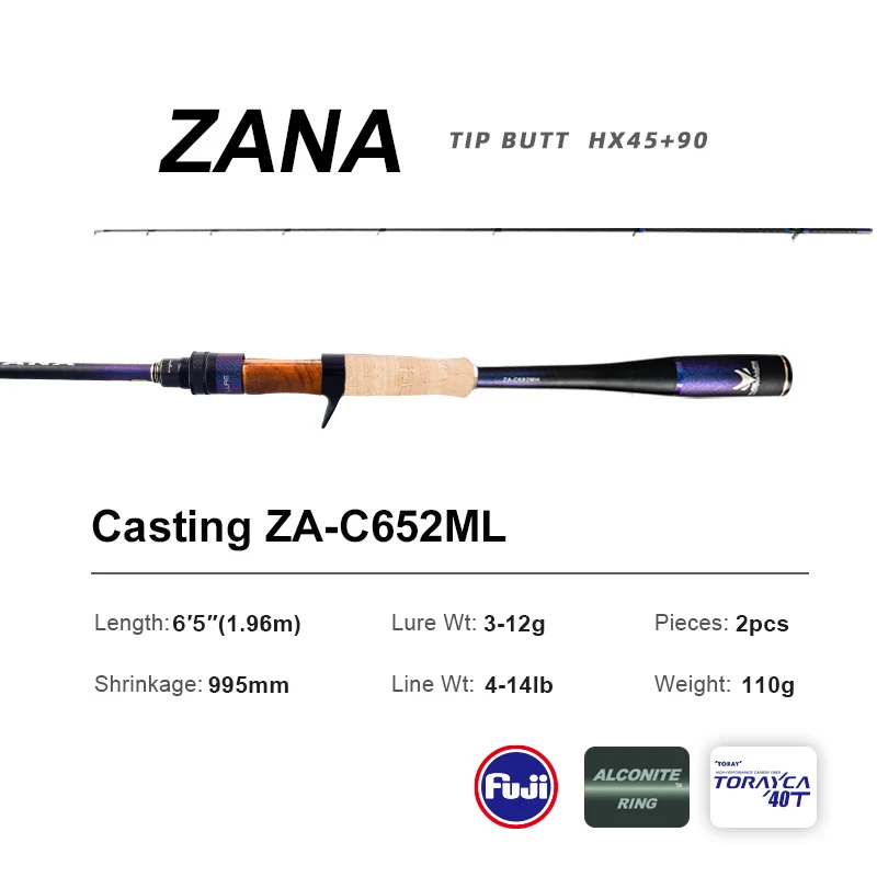 PURELURE ZANA Soft Baits Rod High Carbon Universal Long Casting