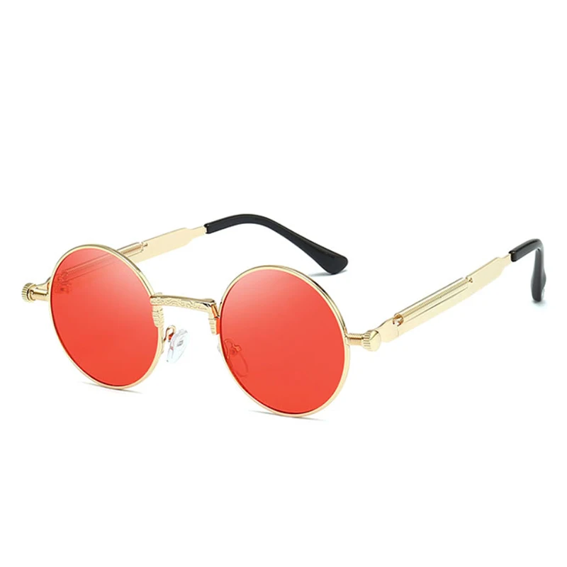 

New Flip Up Steampunk Sunglasses Men Round Vintage Mens Sunglass Brand Designer Fashion Glasses
