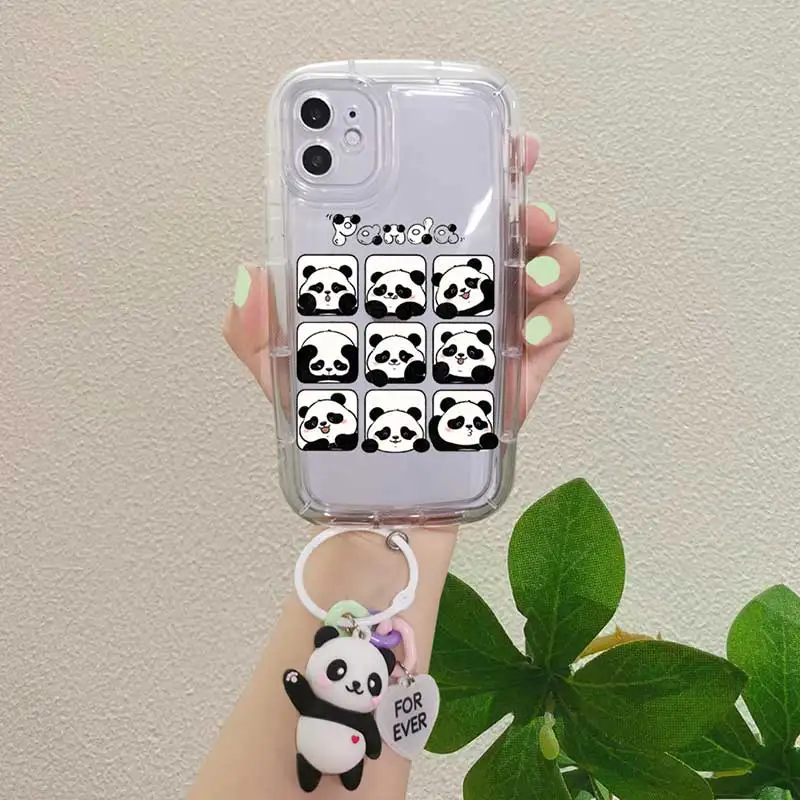 3D Keychain Pendant Panda Case For POCO F3 M3 X3 X4 GT C55