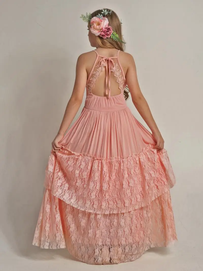 Princa Niños Niñas Bowknot Flor Tul Vtido De Fita Vtido De Dama