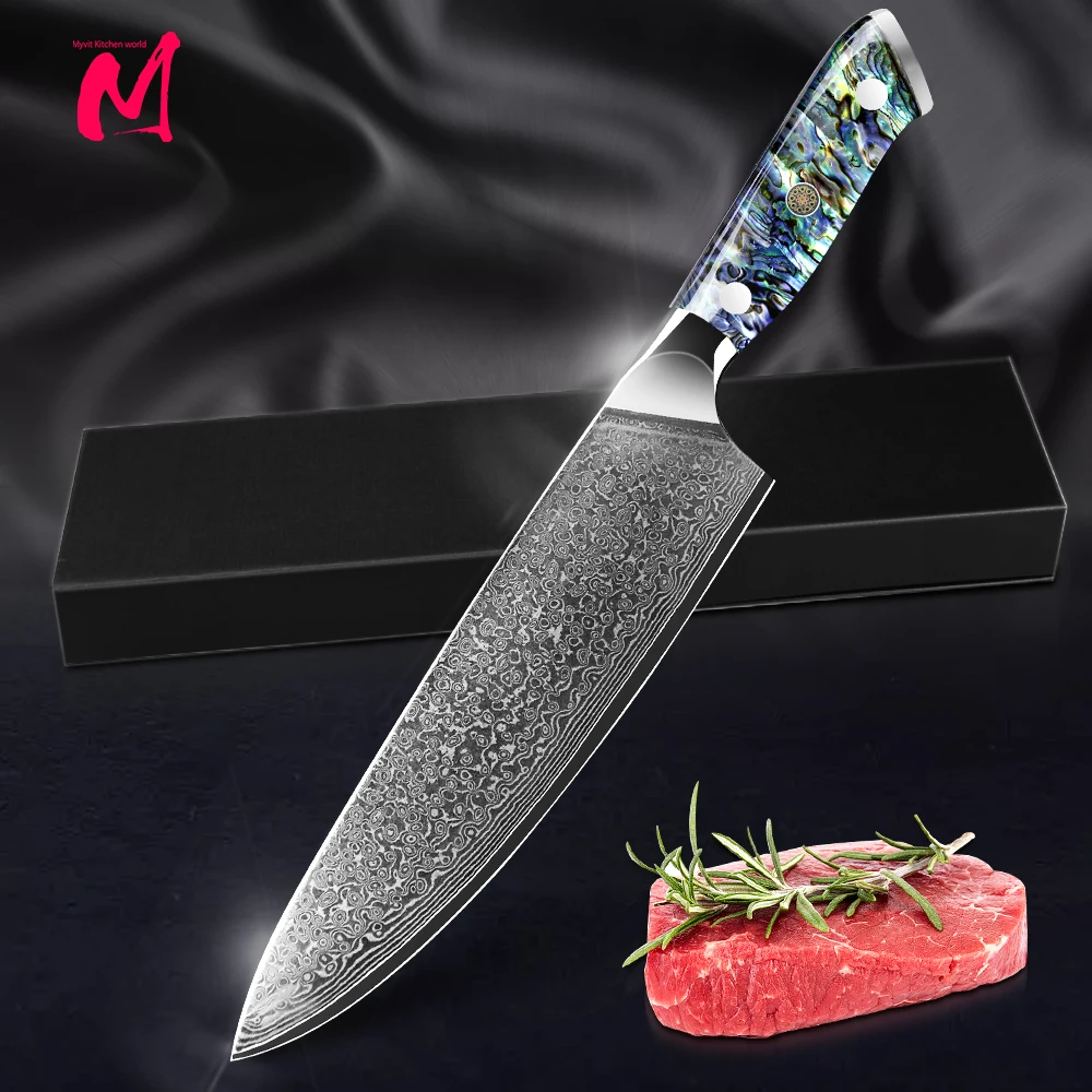 67-layer Damascus Steel Chef's Knife Japanese VG10 Steel Kitchen Knife  'tsunami' 8 Damascus Blade -  Finland