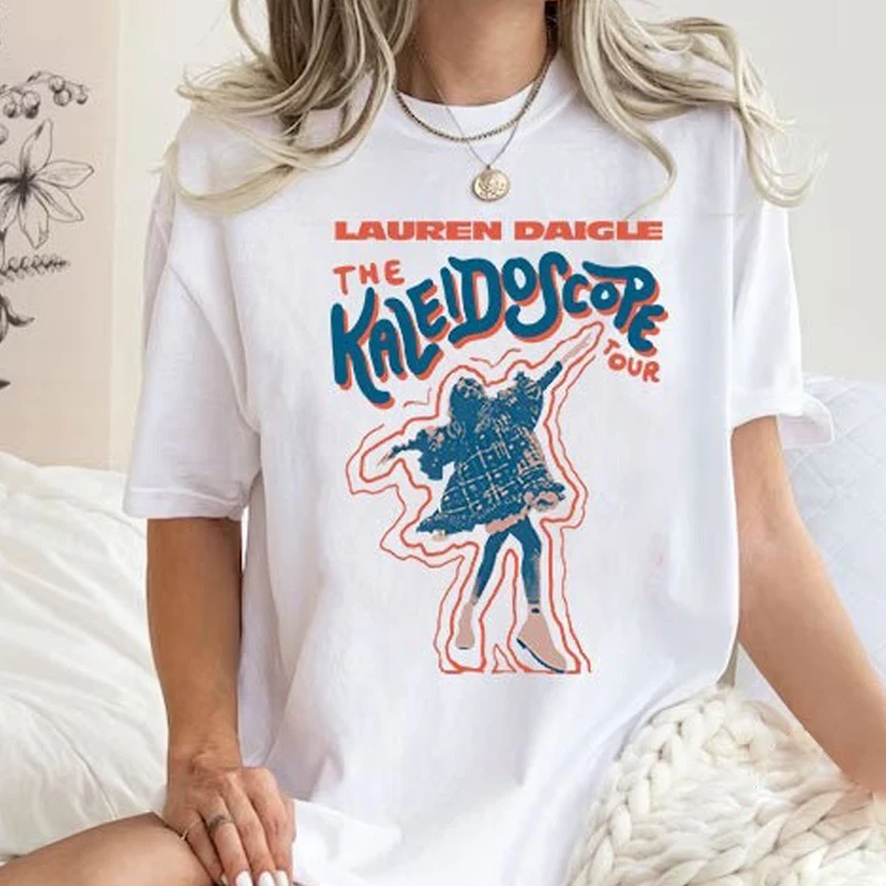 

Lauren Daigle The Kaleidoscope Tour Slogan Tee Vintage Aesthetic Jesus Christian T-Shirt Lady Casual Tees Custom Top