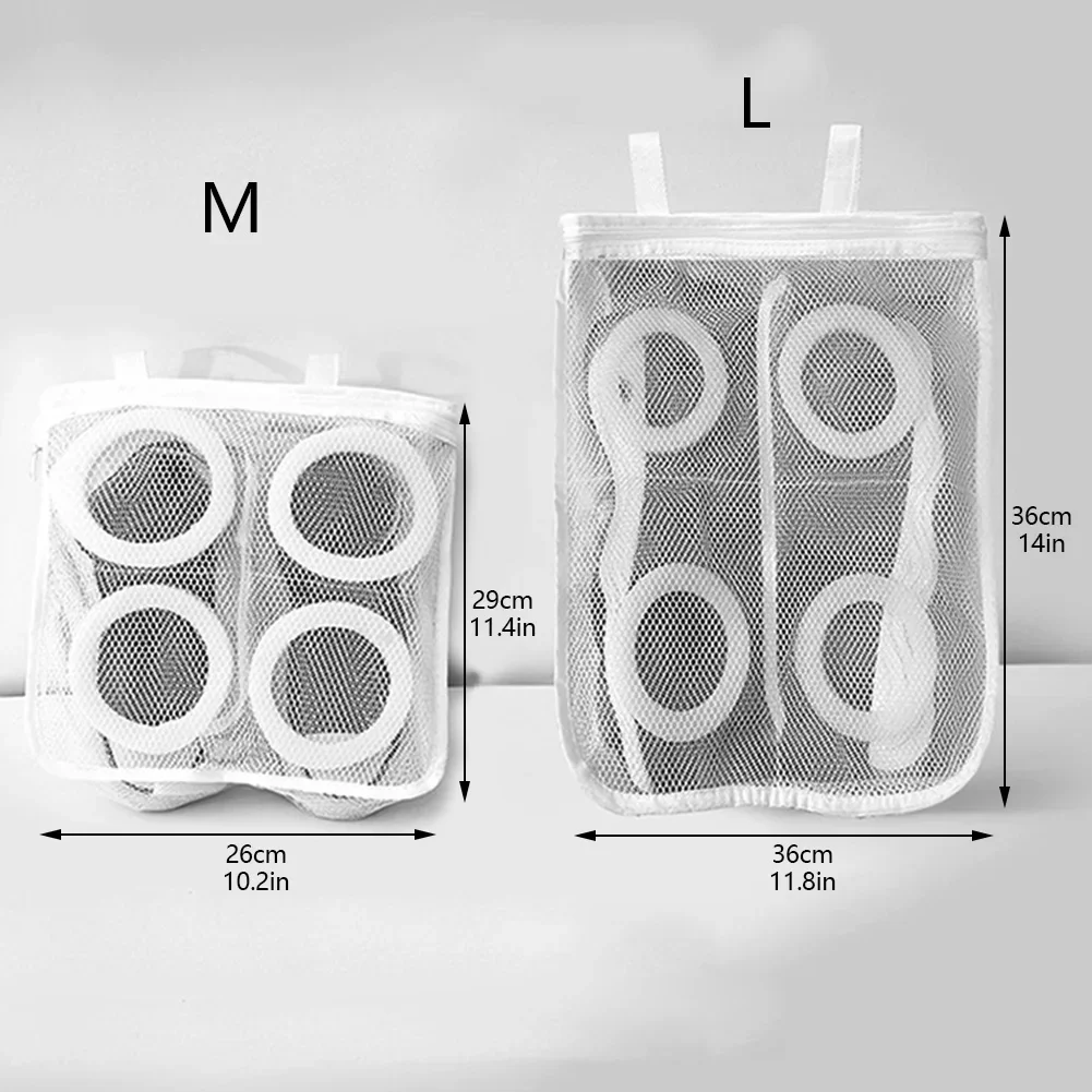 Portable Mesh Laundry Bag Washing Machine Shoes Bags Travel Storage Bags Portable Anti-deformation Protective Clothes Organizer 6