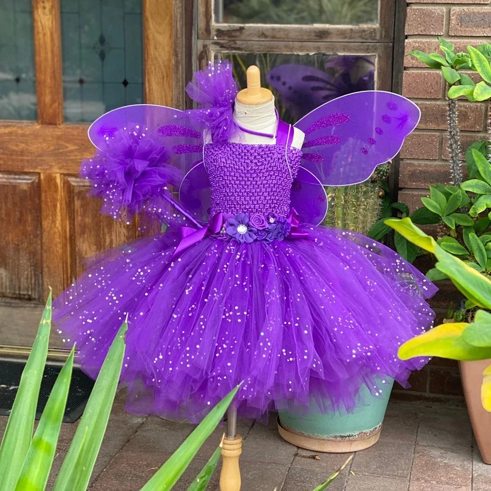 green emerald velvet dress Little Girl Glitter Fairy Wings Costume  Chicky Chicky Bling Bling