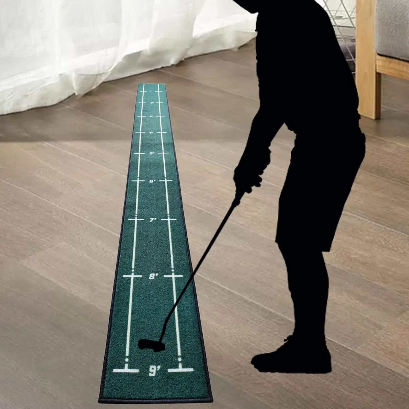 

Golf Putting Mat, Golf Putting Trainer, Portable Batting Pad, Golf Mats Improving Putting Skills for Backyard Garden Sports