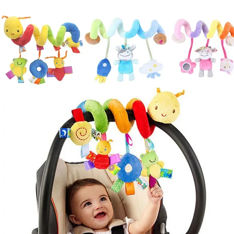 Baby Rattles Mobiles Educational Toys For Children Activity Spiral Crib Toddler Bed Bell Baby Playing Kids Stroller