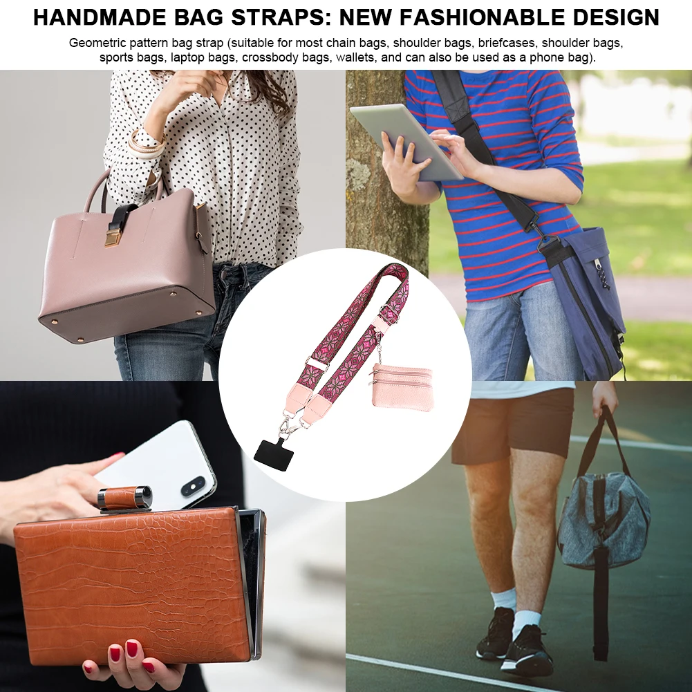 Adjustable Nylon Phone Lanyard with Pouch for Keys and ID