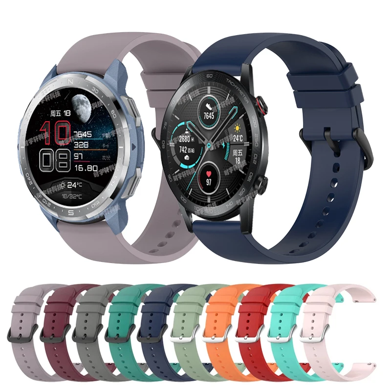 

Ремешок сменный спортивный для Honor Watch GS Pro/GS 3, силиконовый браслет для Honor Magic 2 42 мм 46 мм/ES Men, 22 мм 20 мм