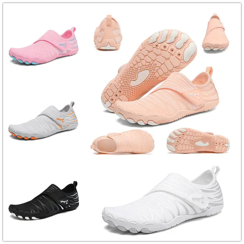Upstream Wading Aqua Shoes Men Women Slip On Water Sports Shoes Five Fingers Beach River Barefoot Swimming Sneakers Unisex water shoes aqua shoes barefoot shoes