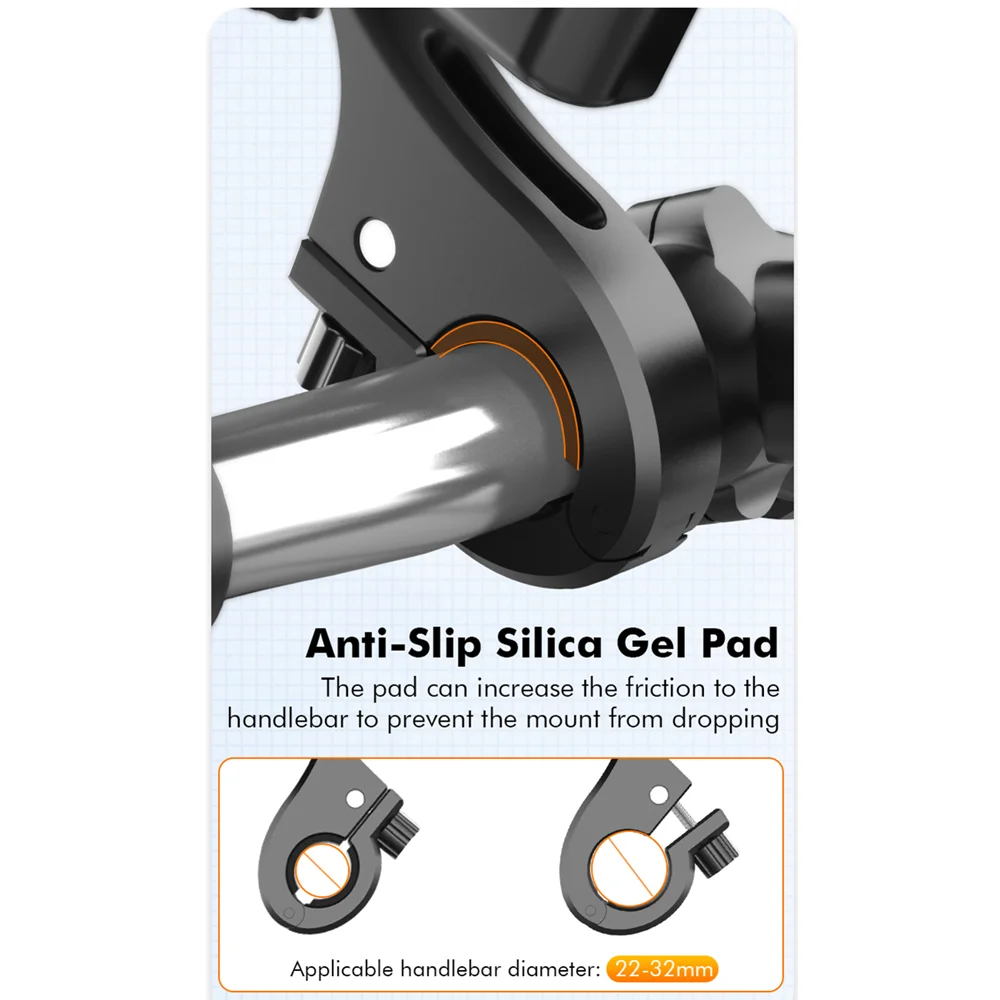 Motorcycle Bicycle 360°Rotating Mobile Phone Holder Handlebar Rear Mirror Lever Support Stand SmartPhone Bicycle Cycling Bracket