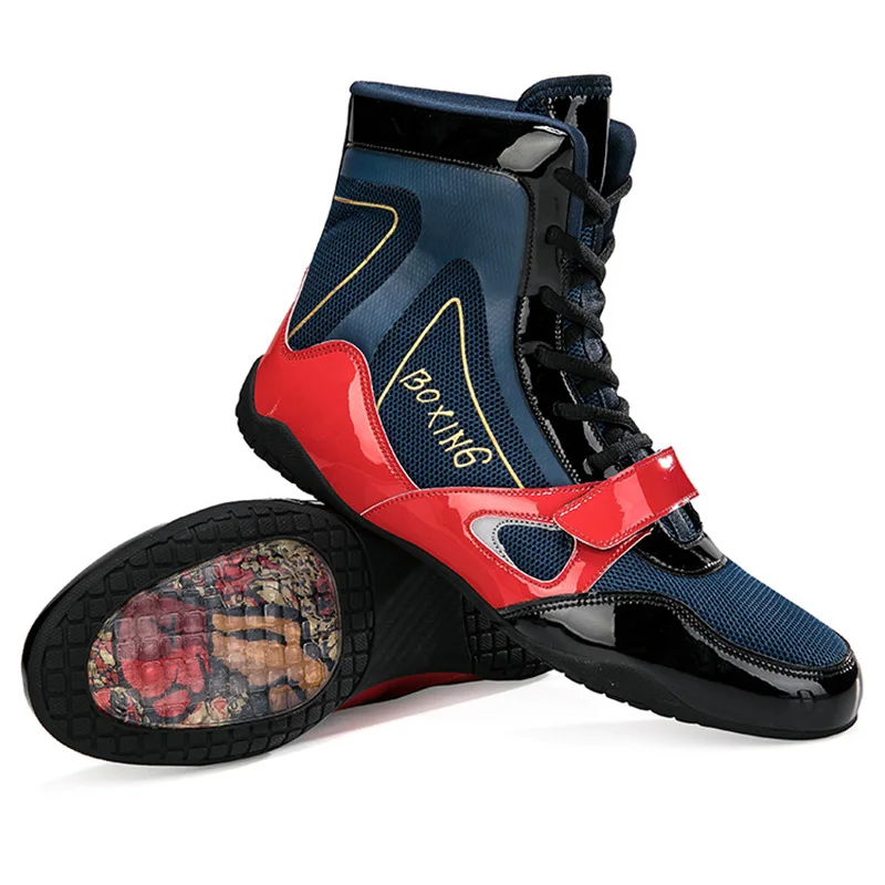 Big Size 47 46 Scarpe Da Boxe Da Donna Da Uomo High Top Sanda Shoes Combat Training Squat Wrestling Competition Boots
